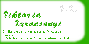 viktoria karacsonyi business card
